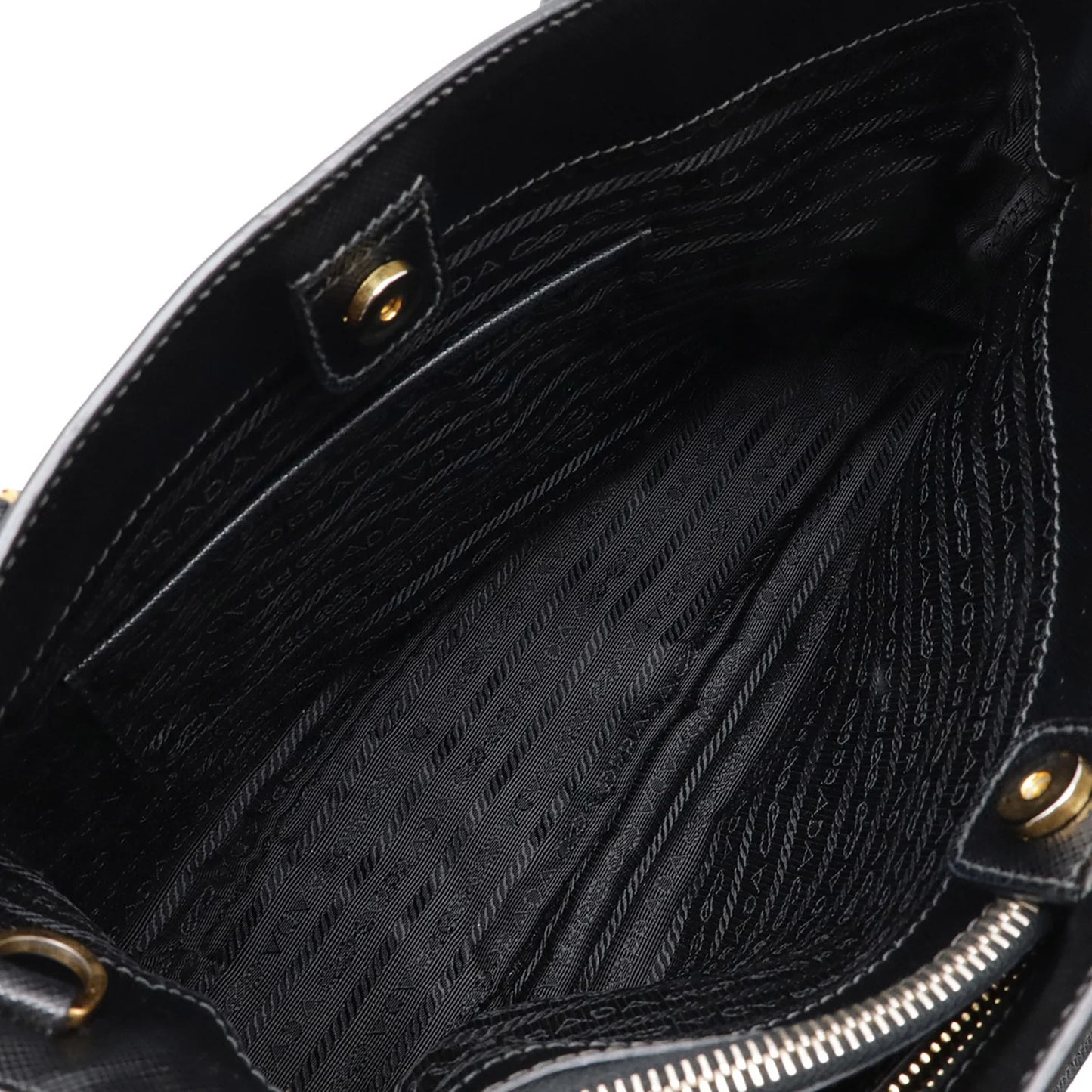 Prada Galleria BN1801 – Borsa a mano/tracolla in pelle Saffiano nera