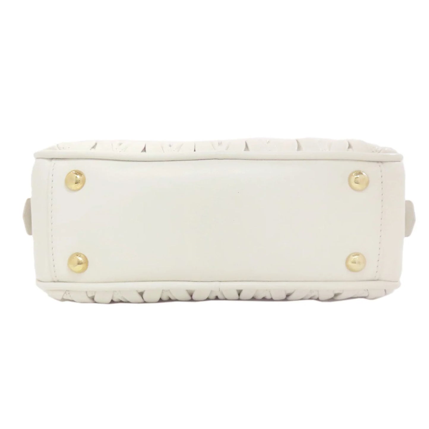 Miu Miu Arcadie Matelassé in Pelle di Vitello Bianca