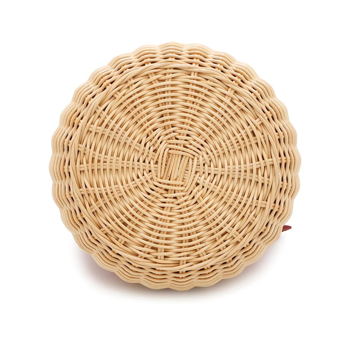 Prada Canapa e Rattan Bucket Bag Rosso – Medium