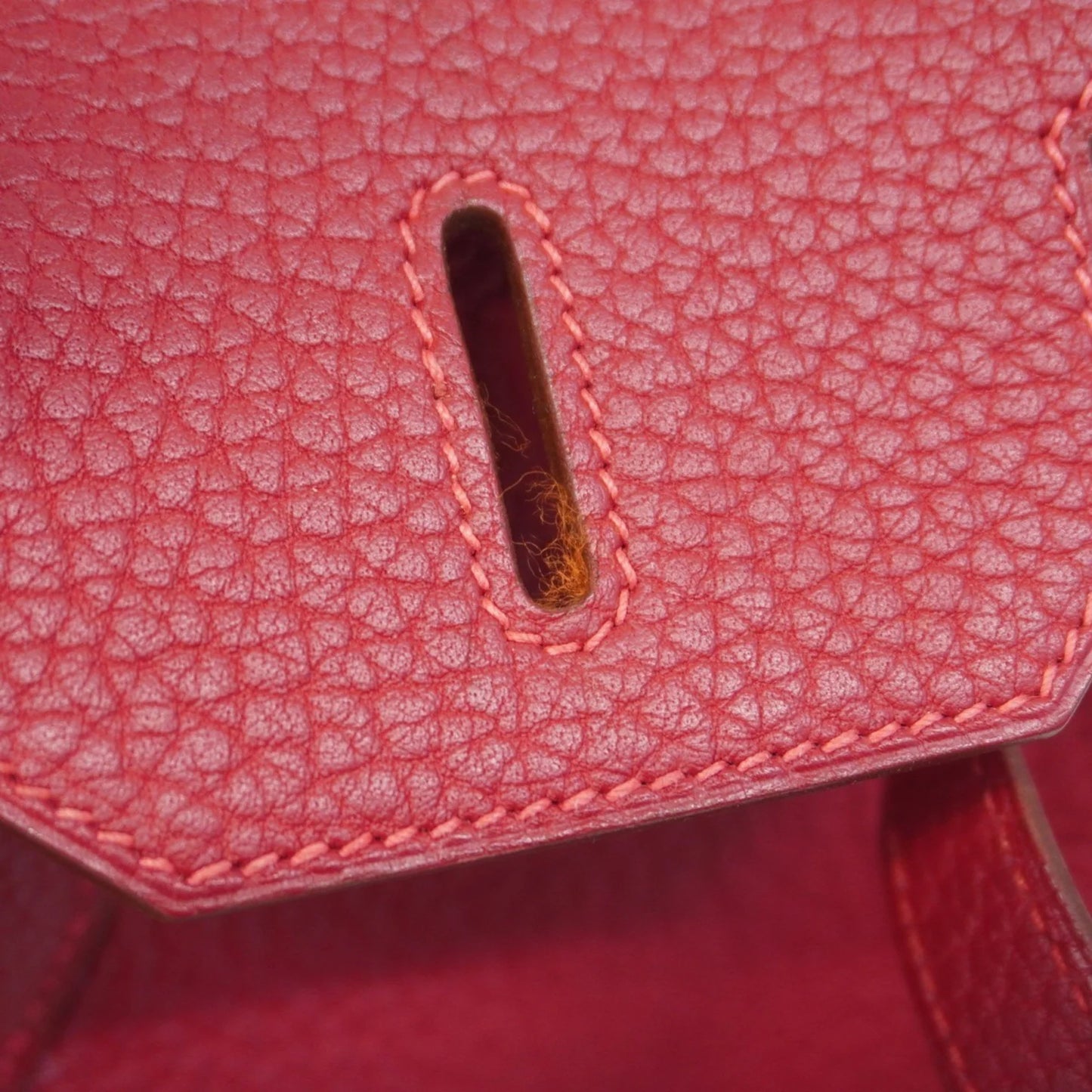 Hermès Birkin 35 in Pelle Togo Rouge Casaque – Oro