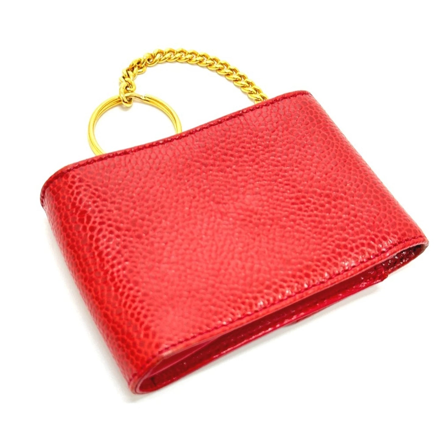 Chanel Portasigari con Catena – Pelle Caviar Rossa