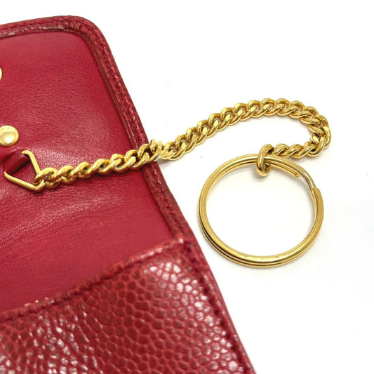 Chanel Portasigari con Catena – Pelle Caviar Rossa