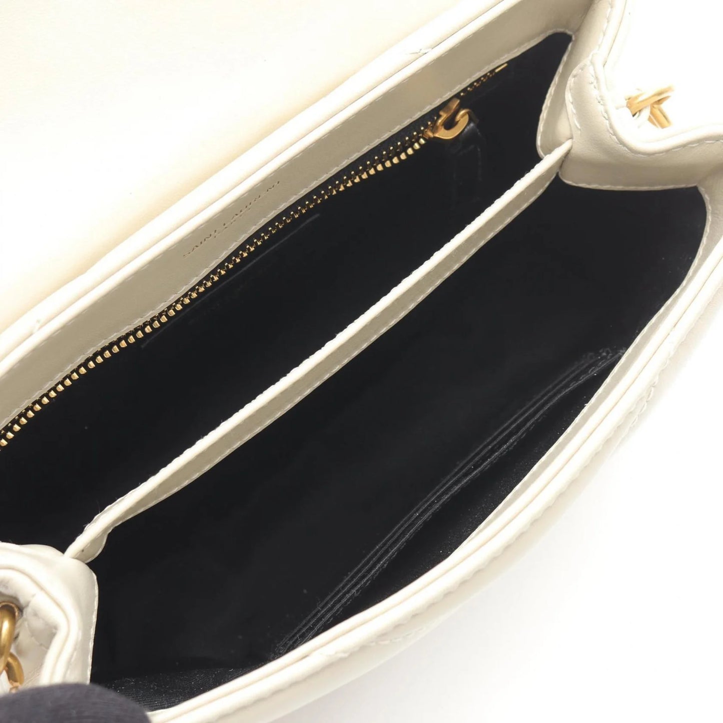 Saint Laurent LouLou Toy in pelle trapuntata avorio