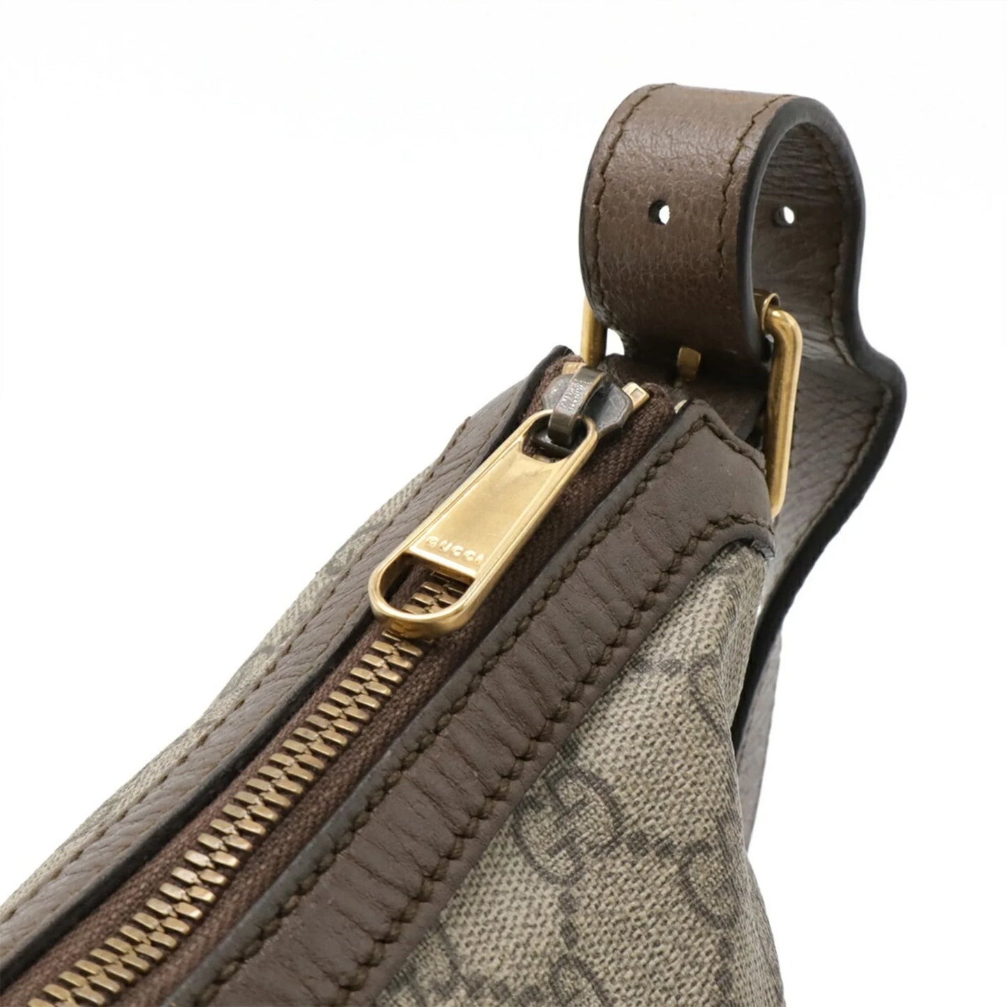 Gucci Borsa a tracolla media GUCCI Ophidia GG Supreme in PVC e pelle, beige moka marrone,