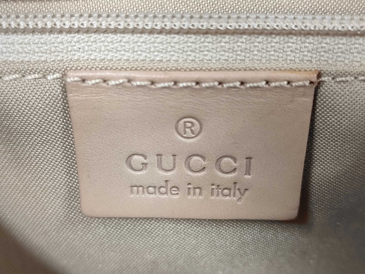 Gucci Jackie in Tela Bianca e Pelle