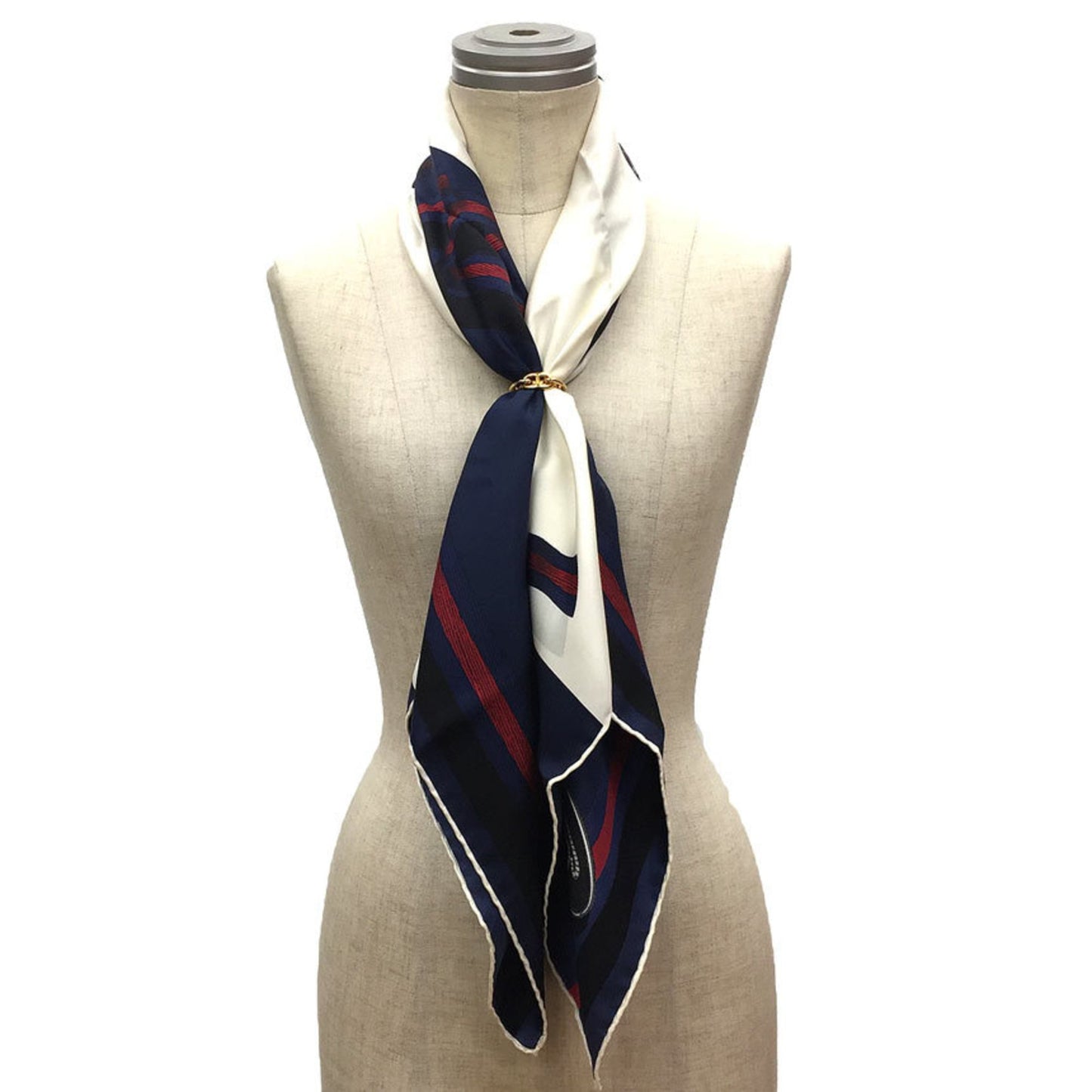 Gucci – Foulard in Seta Navy & White (85×85 cm)