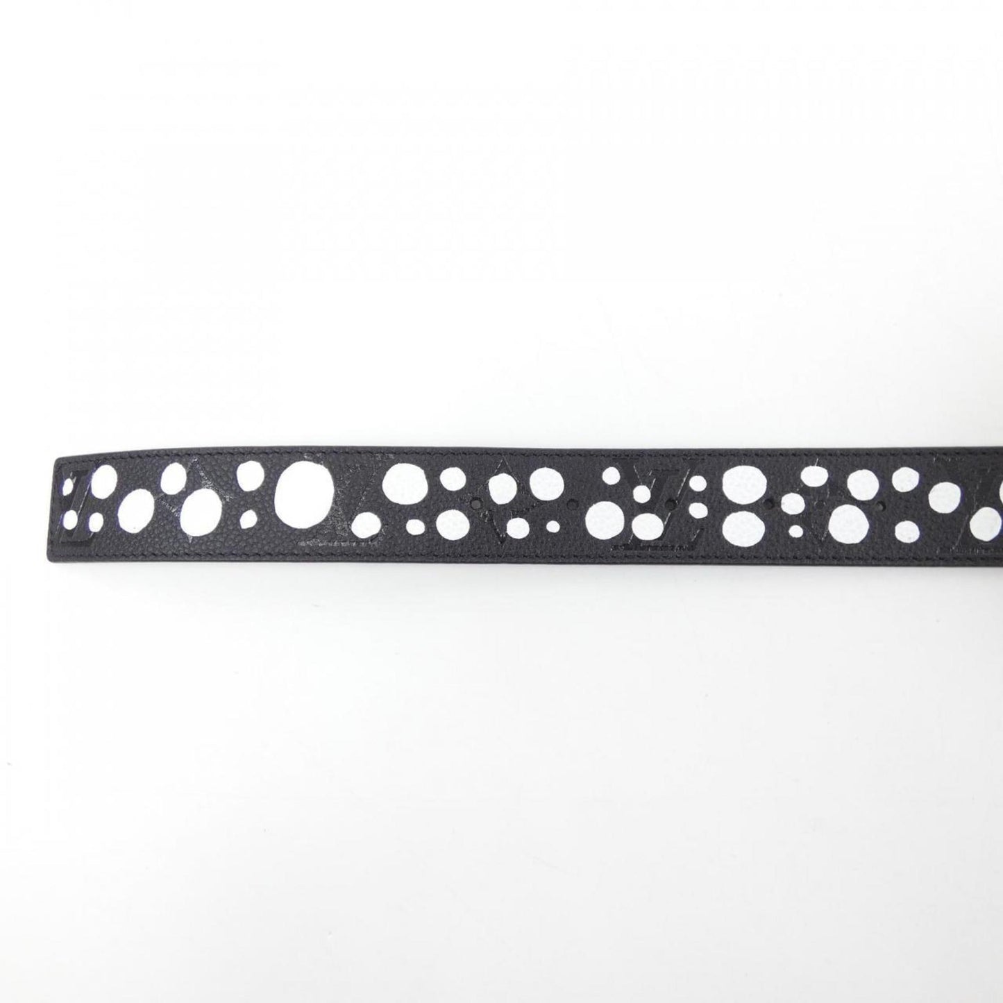 Louis Vuitton x Yayoi Kusama Cintura in pelle – Nero con pois bianchi