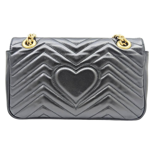 Gucci GG Marmont Small – Pelle Nera Matelassé
