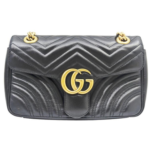 Gucci GG Marmont Small – Pelle Nera Matelassé