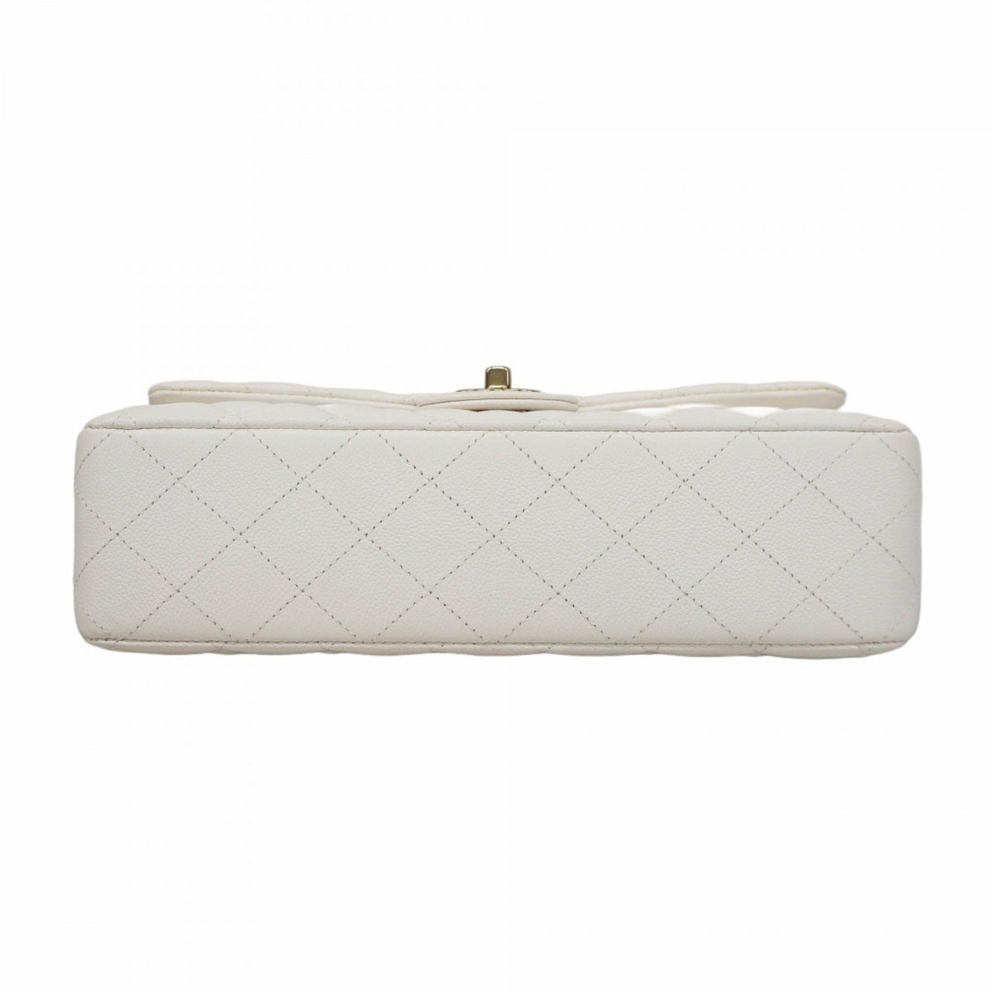 Chanel Classic Flap Bag in pelle bianca – Medium Size