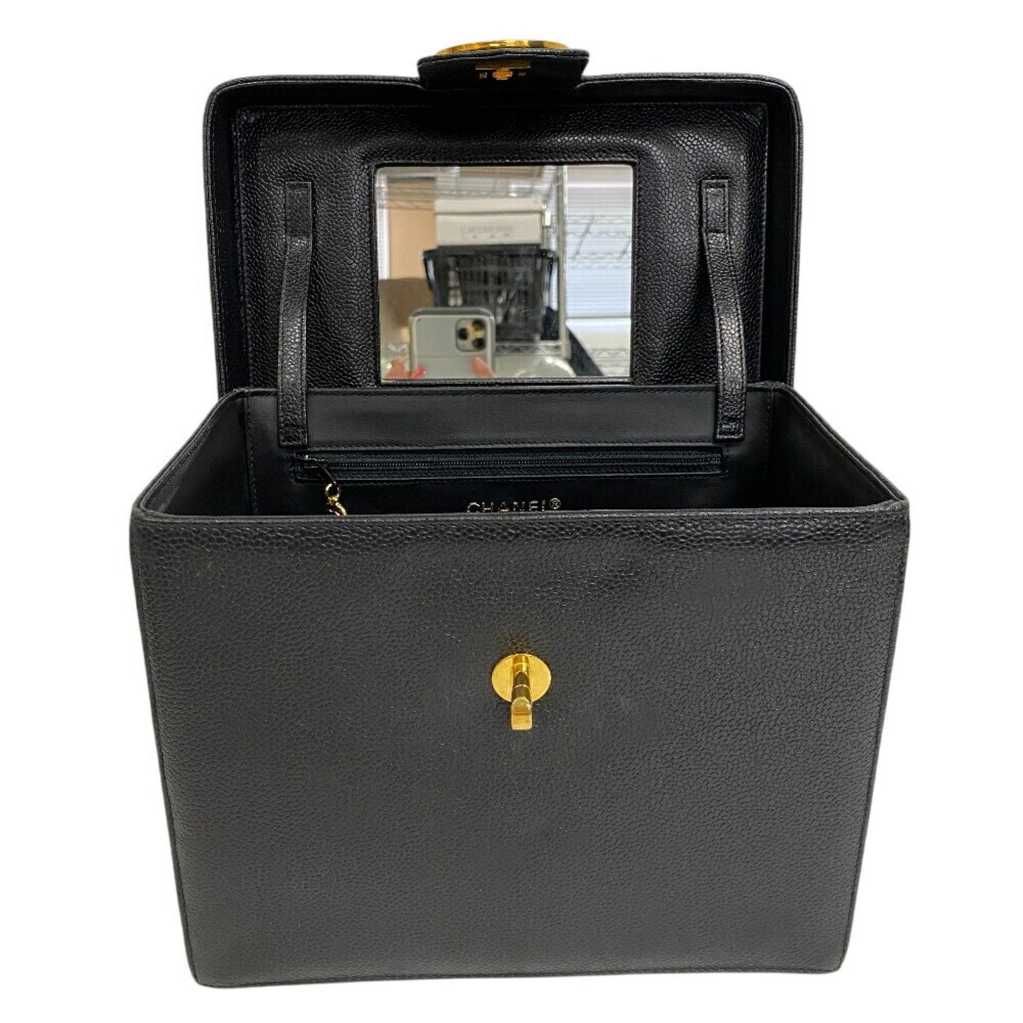 Chanel Vanity Case in Pelle Nera – Vintage