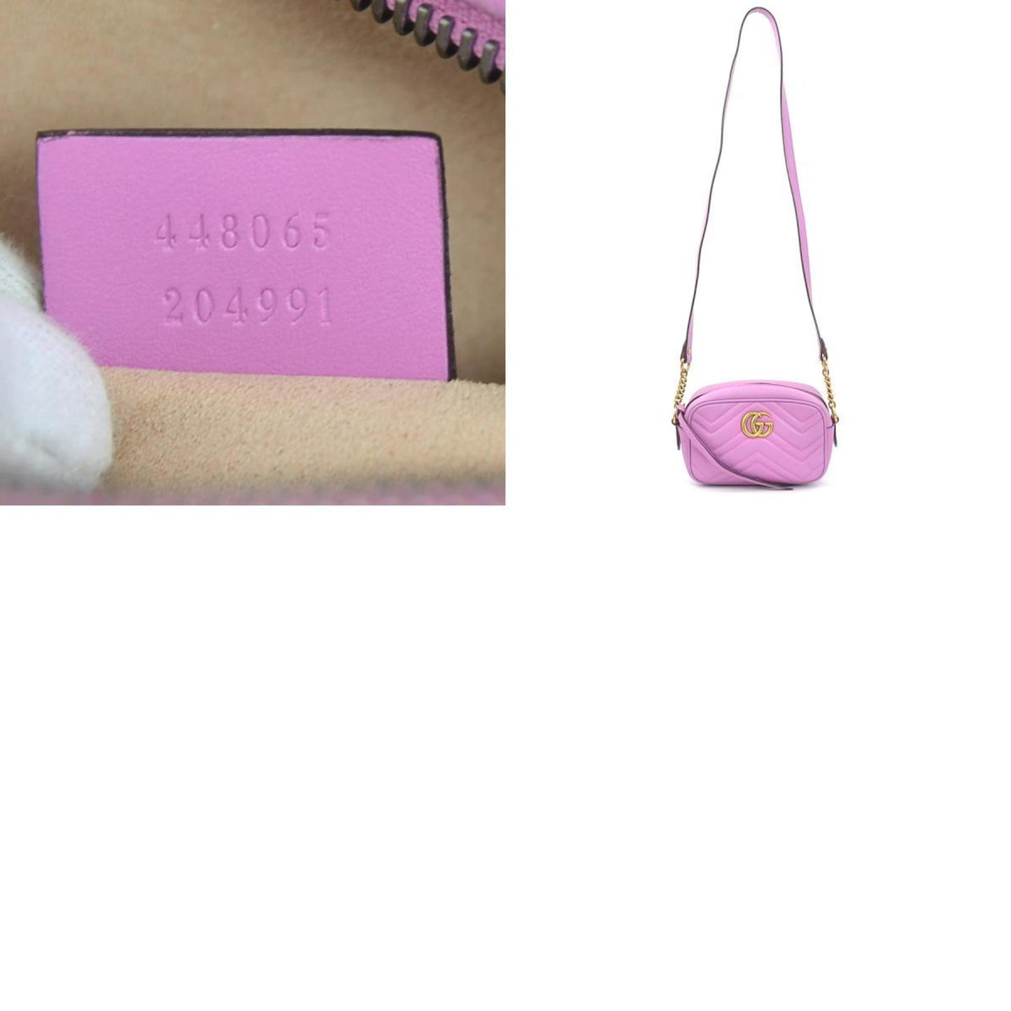 Gucci GG Marmont Mini Camera Bag in pelle viola – Size Small