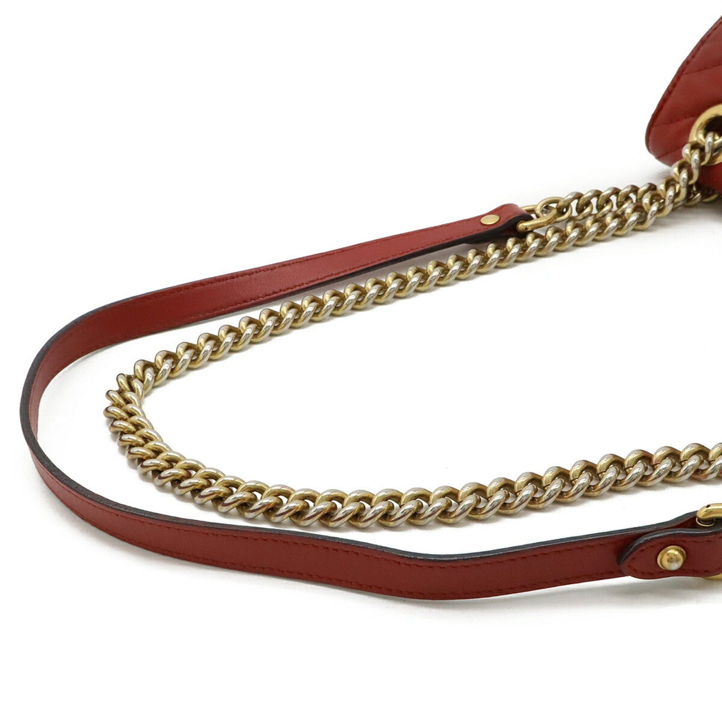 Gucci Marmont Small – Pelle Matelassé Rossa con Catena Dorata