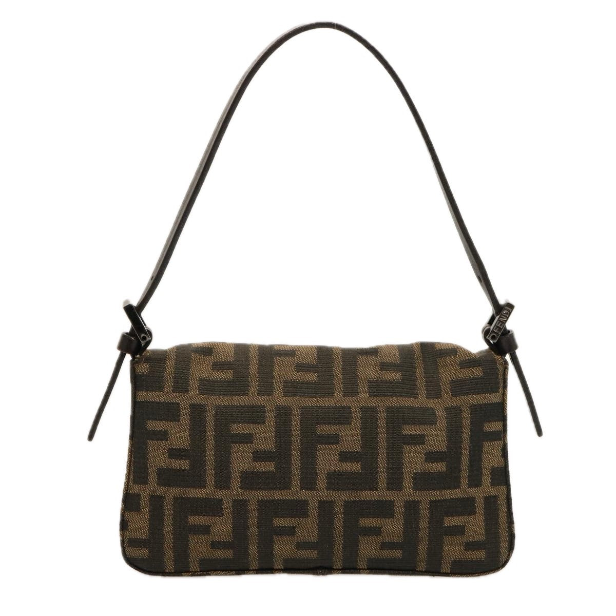 Fendi Baguette Mini Zucca Canvas e Pelle Nera – Made in Italy