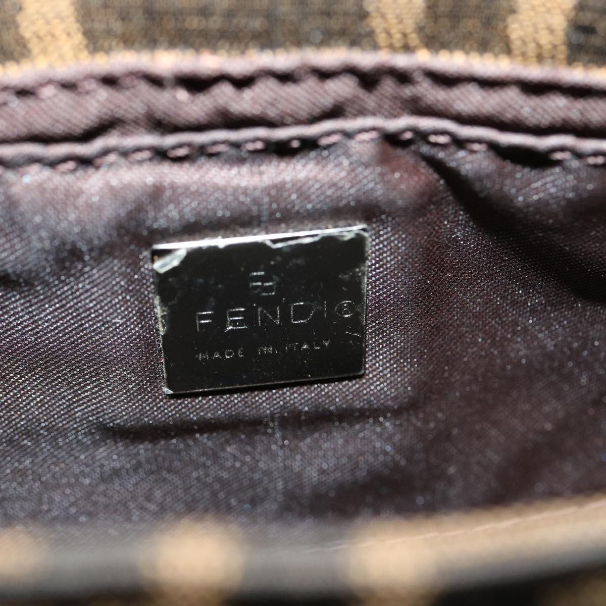 Fendi Baguette Mini Zucca Canvas e Pelle Nera – Made in Italy