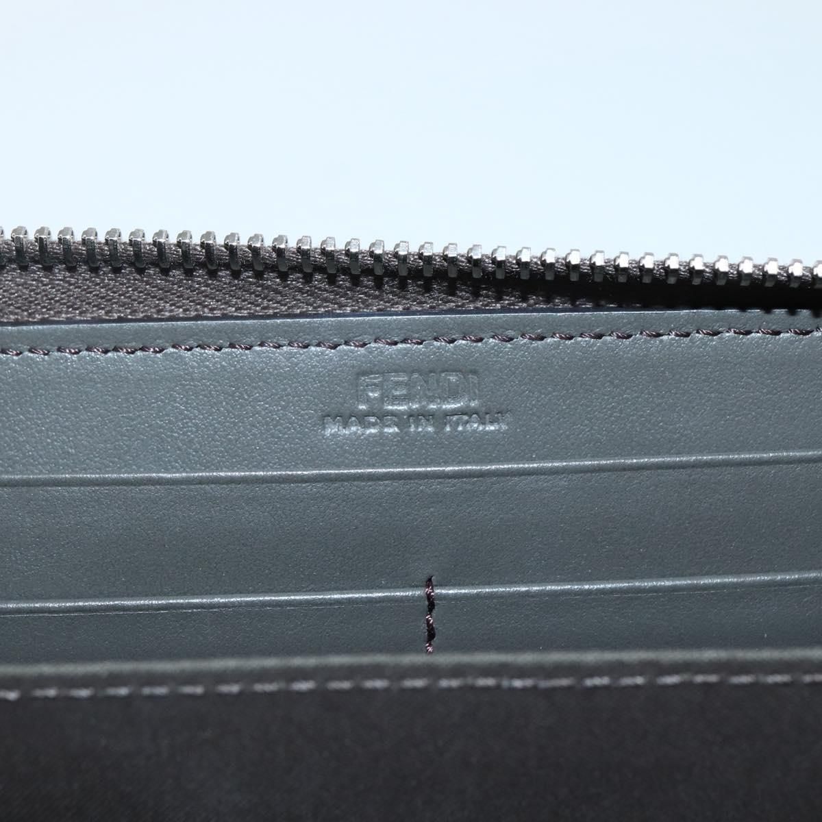 Fendi – Portafoglio Lungo Monster Eyes in Pelle Grigia – Condizioni Eccellenti (Rank SA)