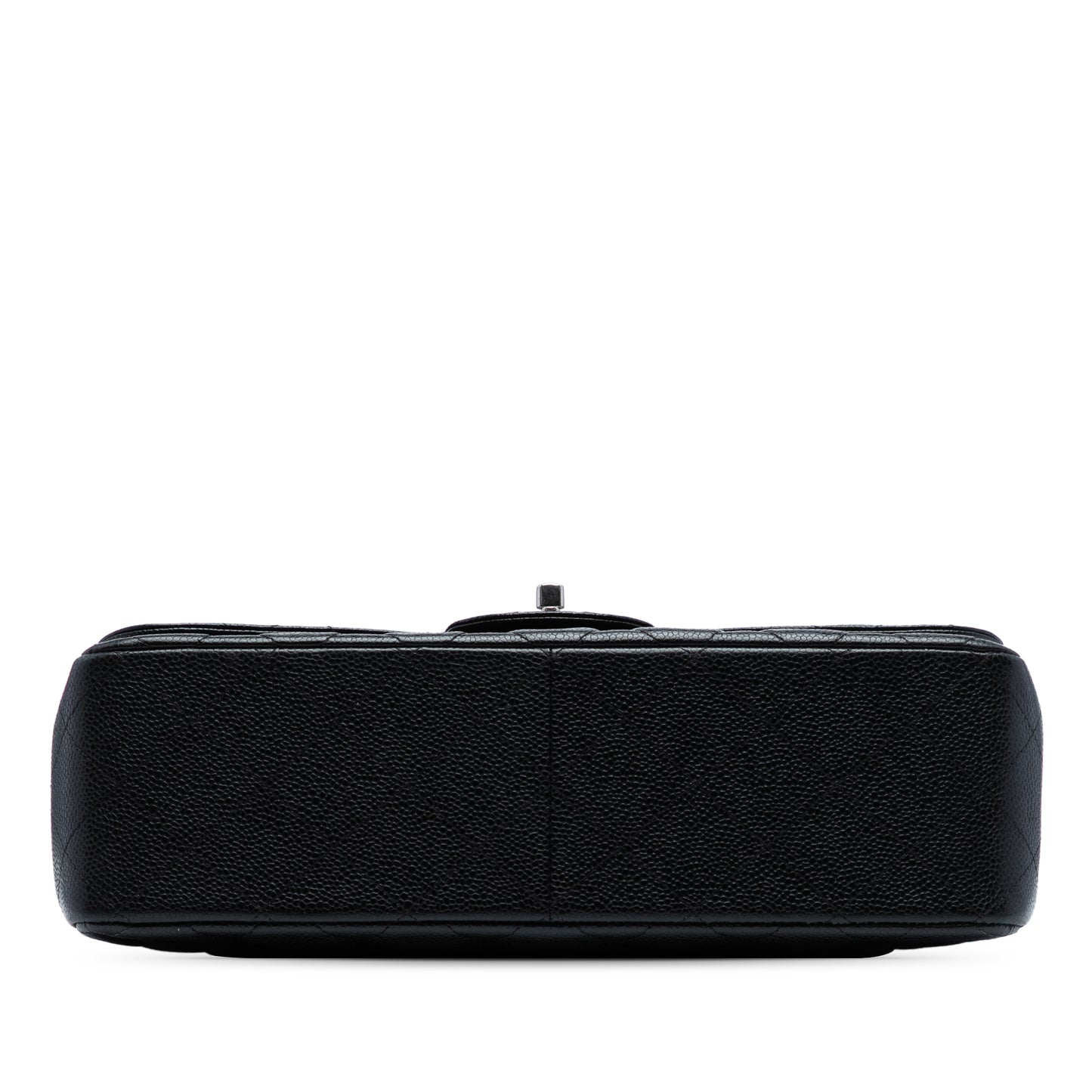 Chanel Classic Double Flap Jumbo in Pelle di Caviale Nera – Hardware Argento