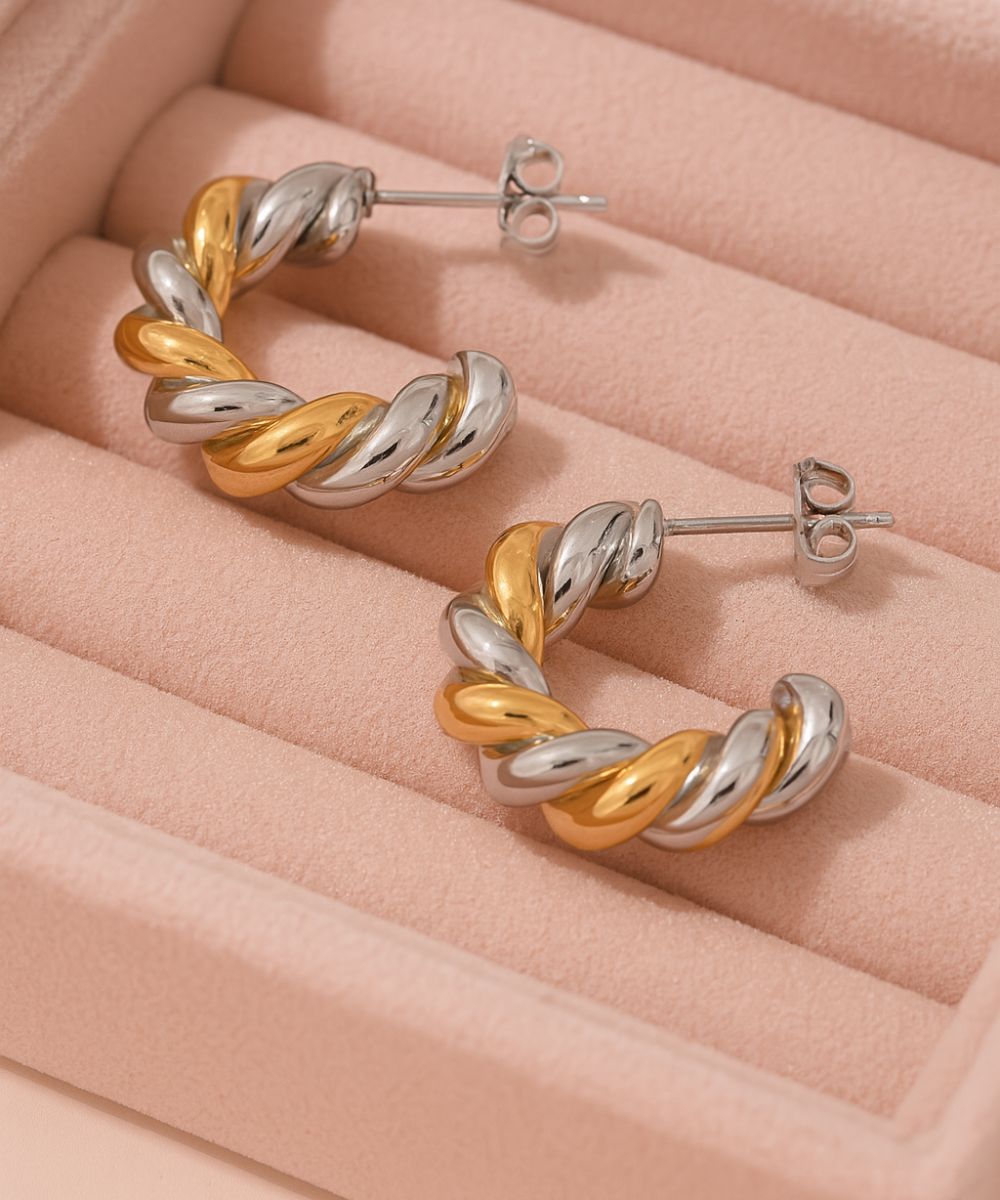 Orecchino Bicolor Torchon