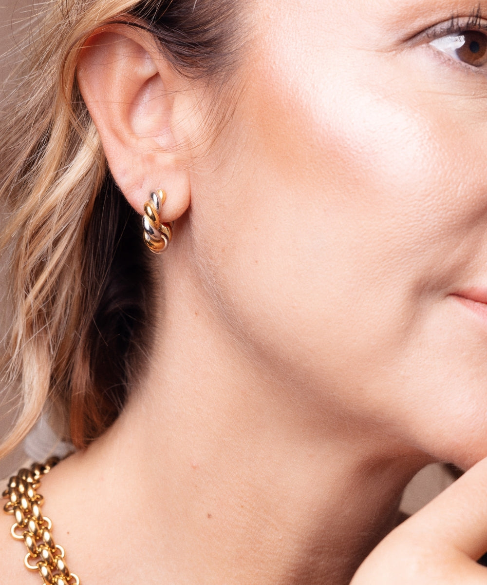 Orecchino Bicolor Torchon