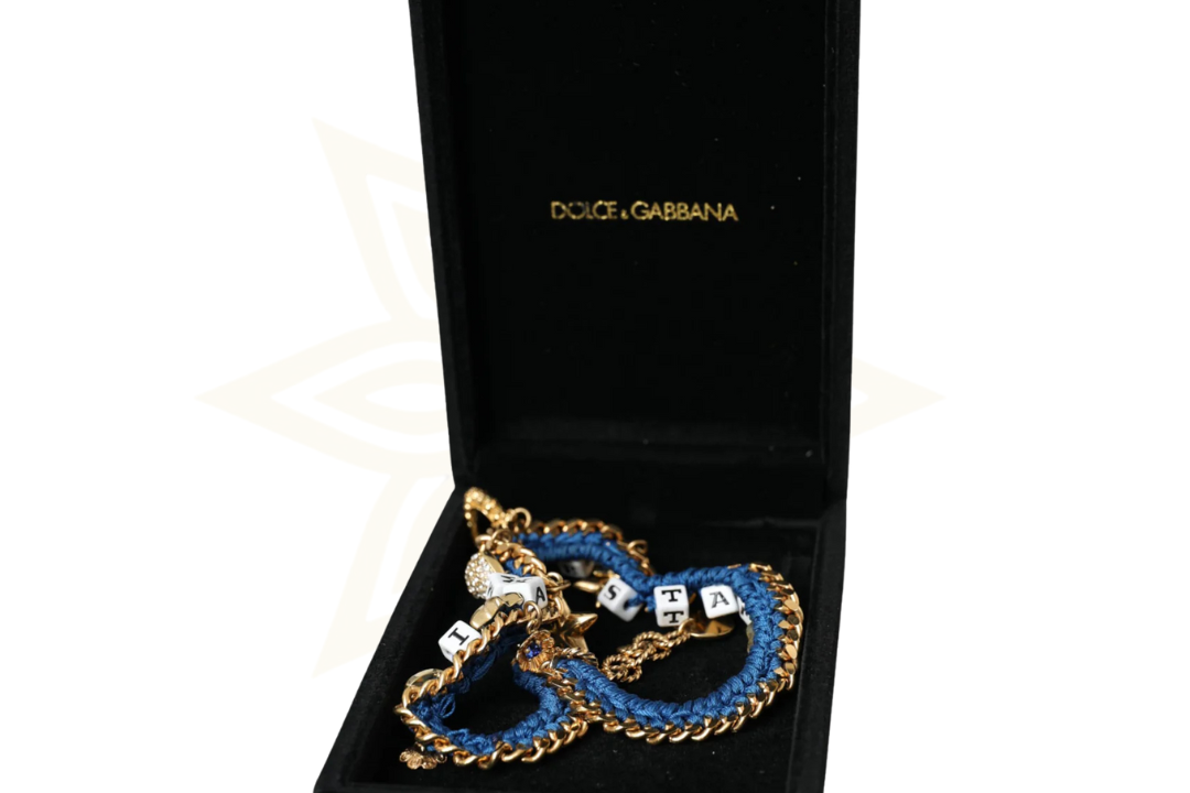 Dolce & Gabbana Bracciale Iam The Star con catena in ottone color oro