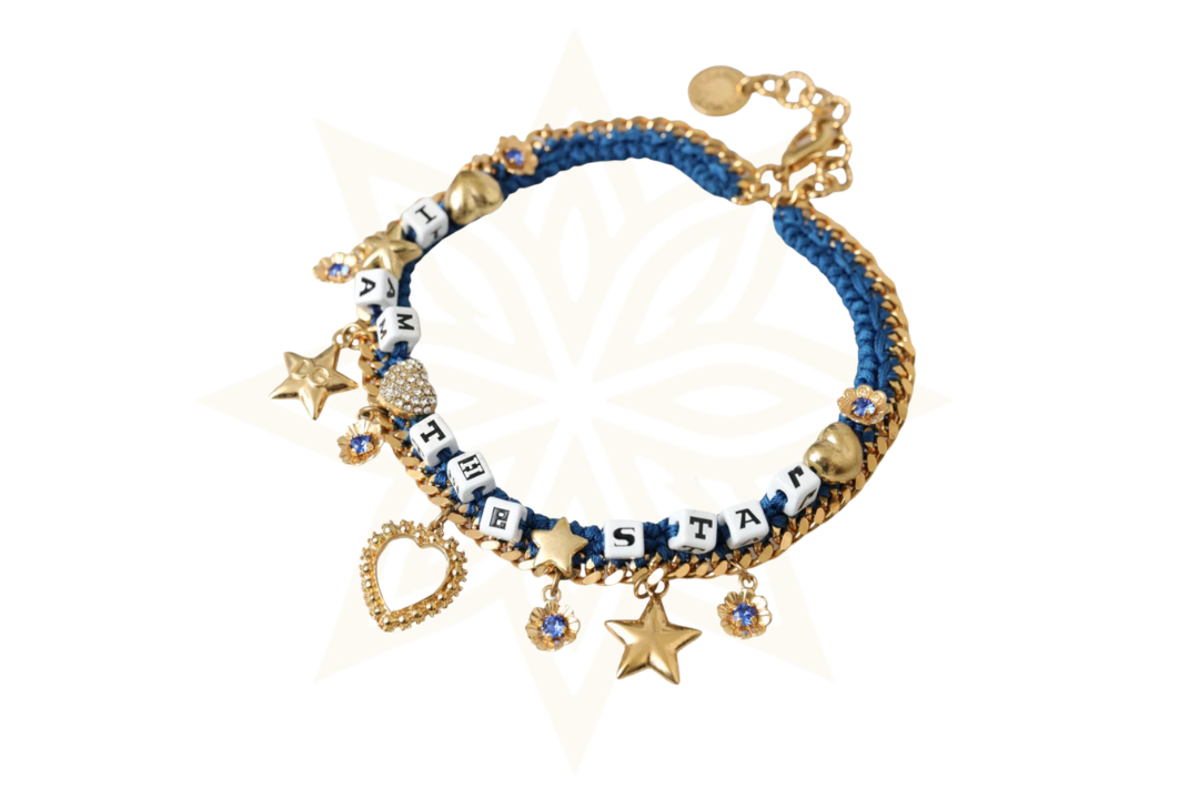 Dolce & Gabbana Bracciale Iam The Star con catena in ottone color oro