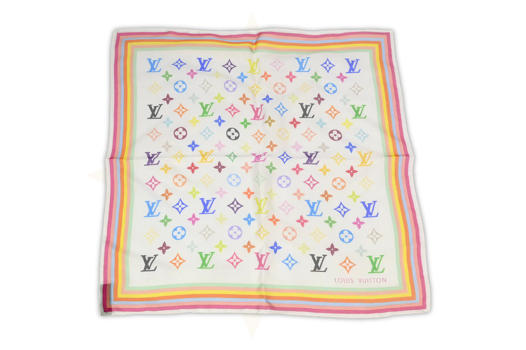 Louis Vuitton – Foulard in seta Multicolor Monogram Rainbow