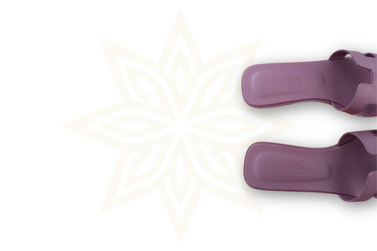 Hermès – Sandali Oran in pelle viola – Donna