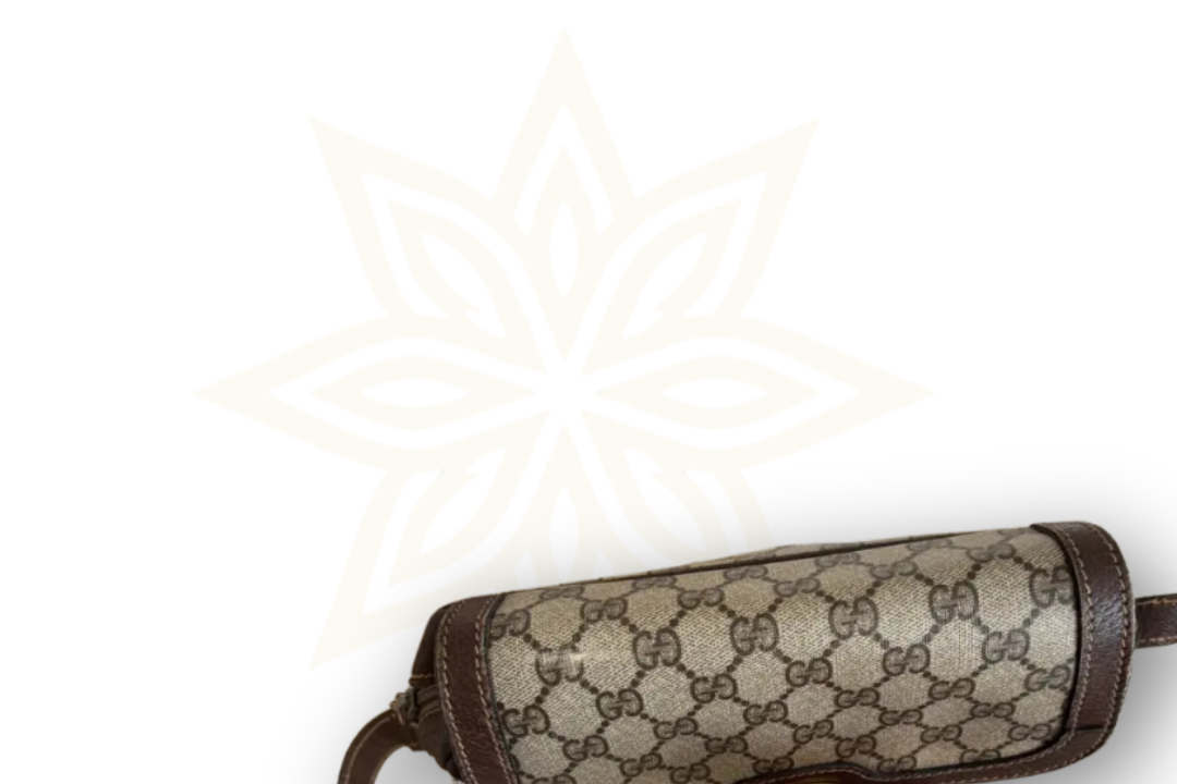 Gucci Crossbody GG Supreme Canvas e Pelle Marrone – Vintage