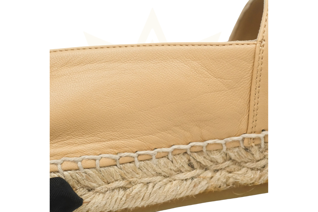 Chanel Espadrilles Iconiche Bicolor Beige/Nero in Pelle