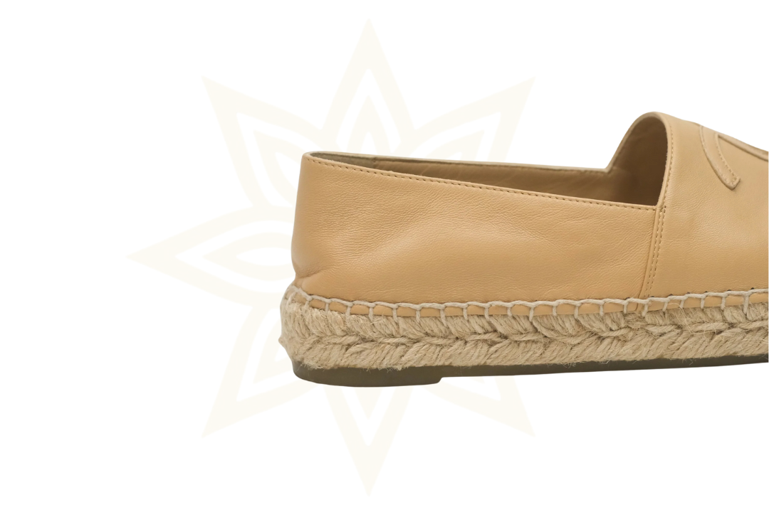 Chanel Espadrilles Iconiche Bicolor Beige/Nero in Pelle
