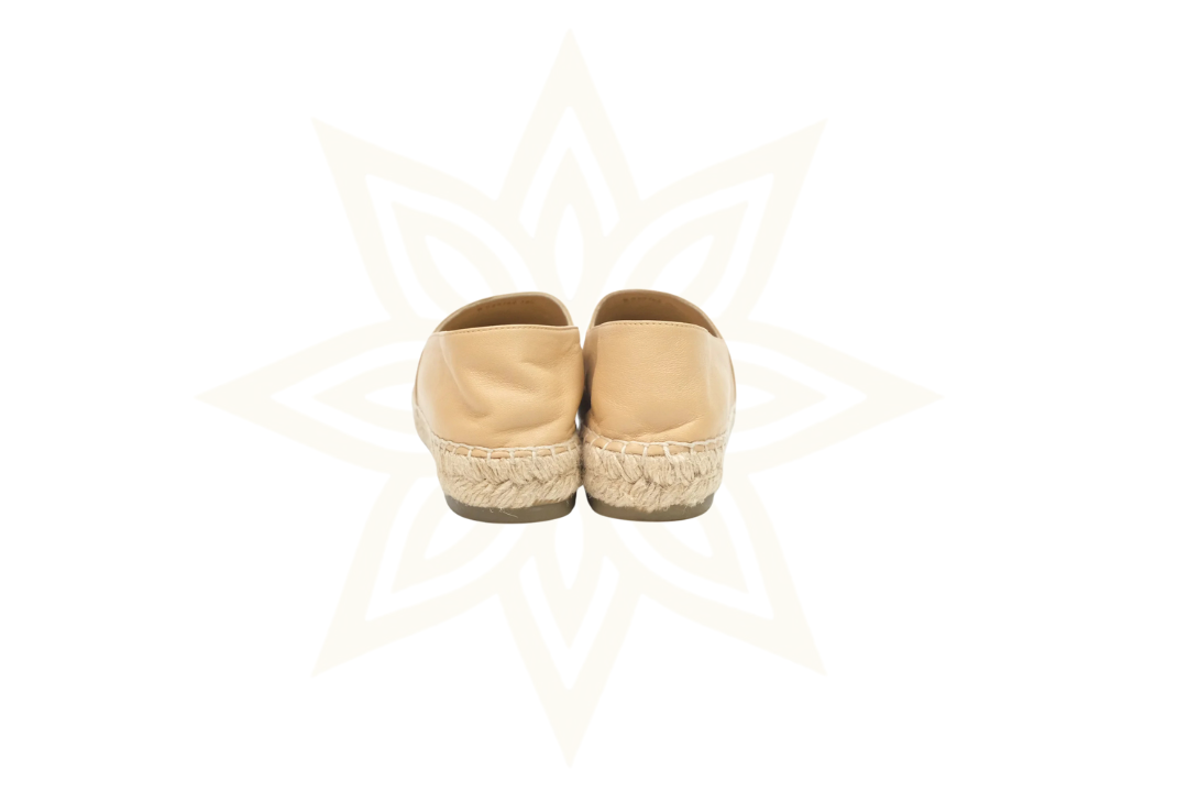 Chanel Espadrilles Iconiche Bicolor Beige/Nero in Pelle