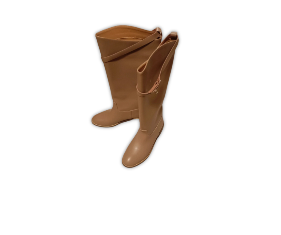 Hermès Jumping Boots in gomma e pelle – Taglia 39.5