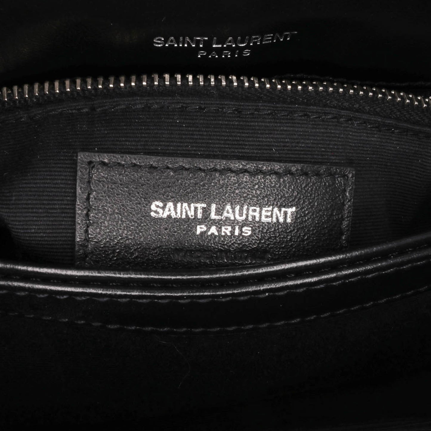 Saint Laurent Loulou Toy in Cotone Bandana Nero con Dettagli in Rafia – 2018