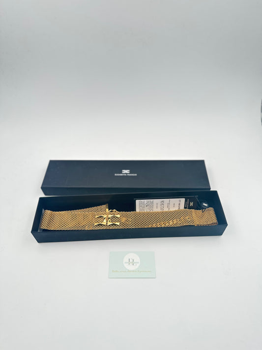 ELISABETTA FRANCHI CINTURA IN MAGLIA LIGHT GOLD / SPEDIZIONE H24