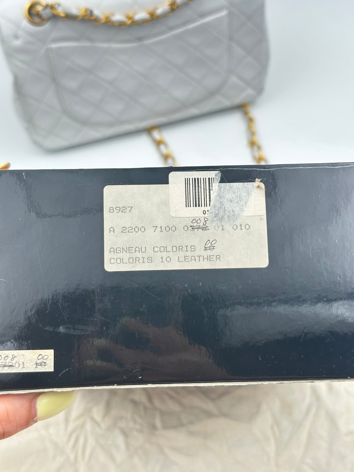 Chanel Classic Flap Small in pelle bianca – Oro 24k – Serie 1 (1989–1991) – Full Set