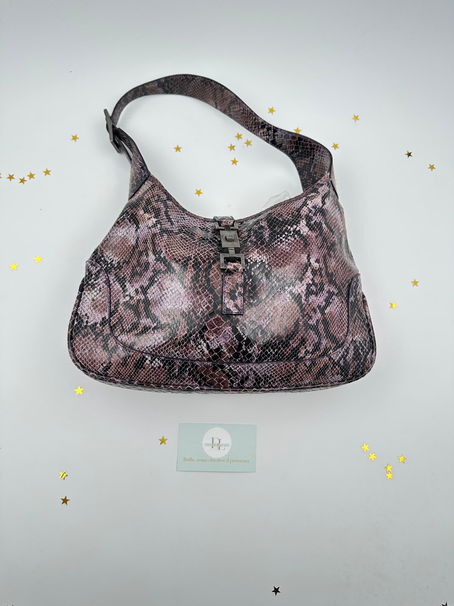 Gucci Jackie Hobo in Pelle Stampa Pitone – Vintage