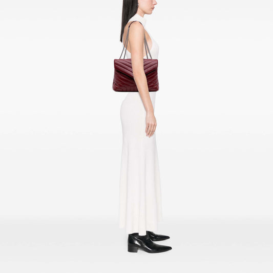 Saint Laurent LouLou Medium in pelle trapuntata – Rosso (2018)