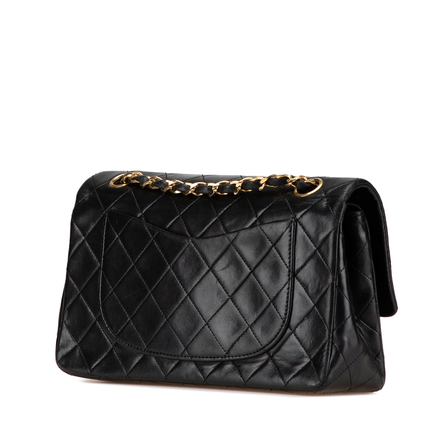 Chanel Classic Double Flap Small – Pelle di agnello nera – Serie 1 (1989–1991)