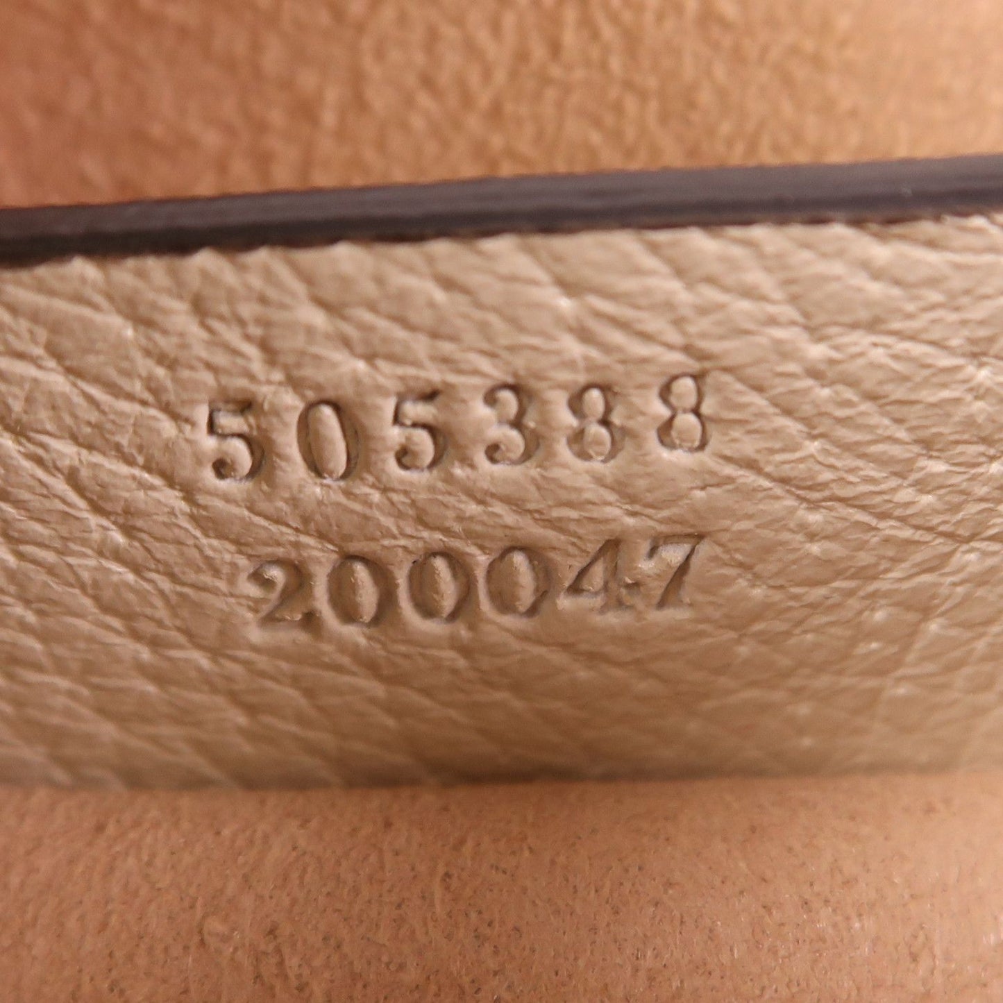GUCCI Cowhide Leather Totem Butterfly Shoulder Bag Beige