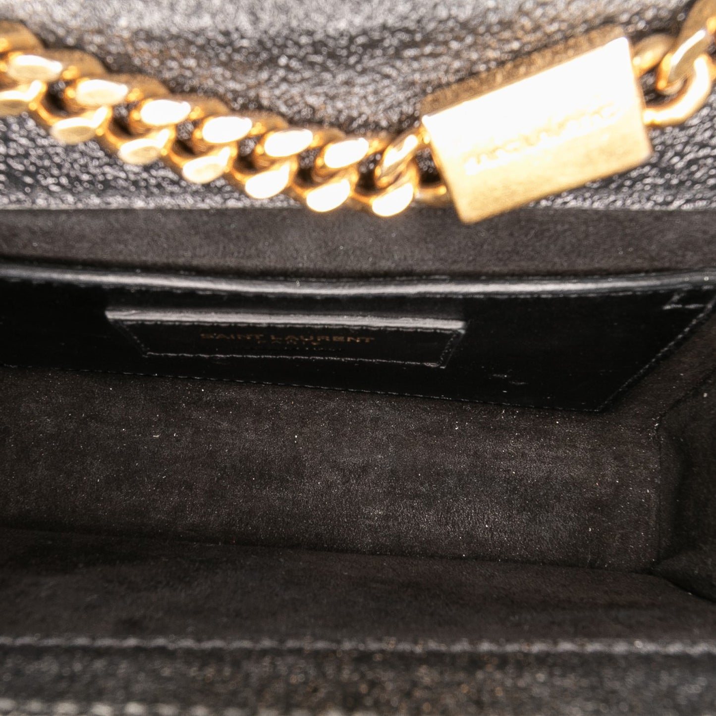 Saint Laurent Kate – Pelle nera con catena dorata (2016)