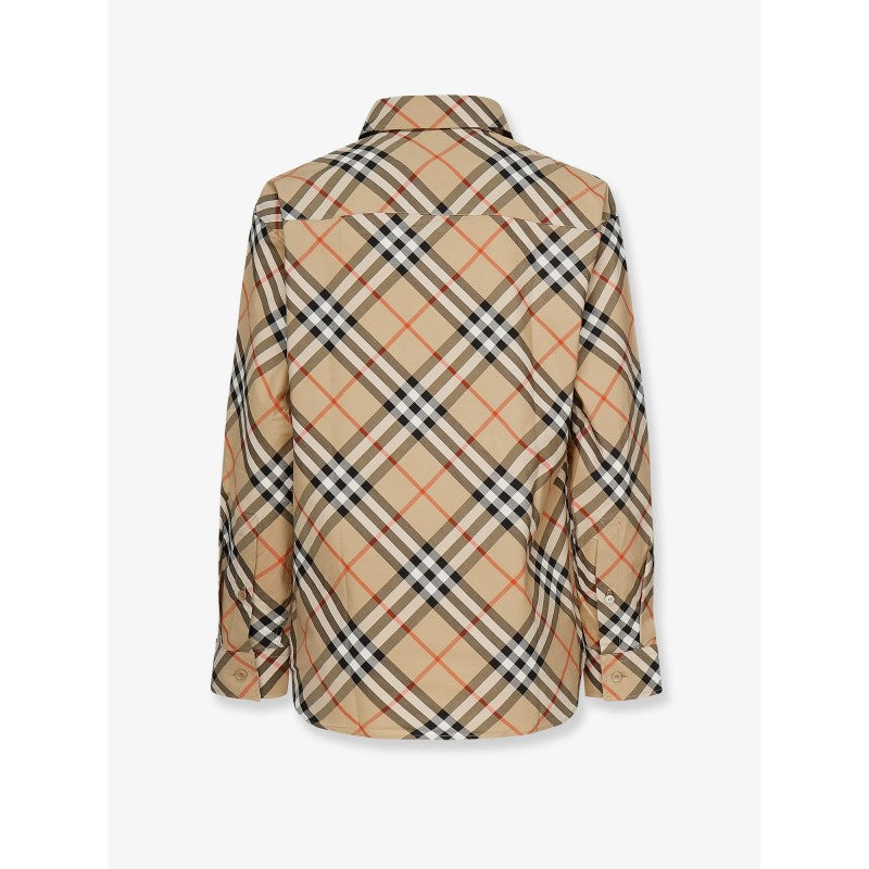 Burberry Camicia in Cotone Motivo Check Beige – Nuova con Cartellino