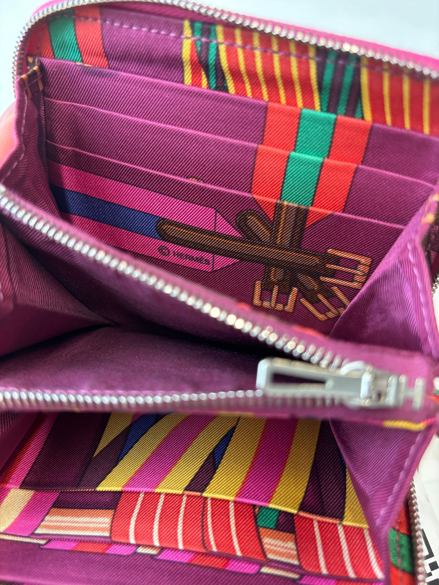 Hermès Azap Compact Silk'In Pelle Epsom Fucsia – 12 cm