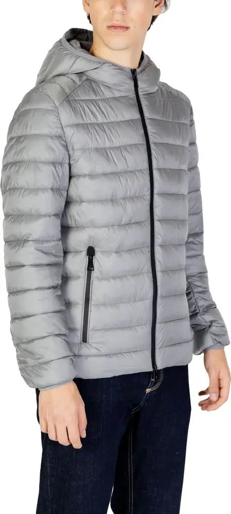 Gianni Lupo – Piumino trapuntato grigio con cappuccio – AI24