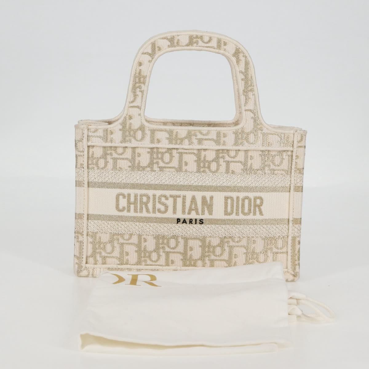 Christian Dior Book Tote Mini – Tela Trotter Beige – Made in Italy