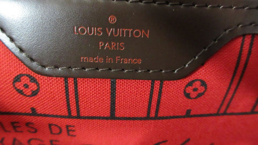 Louis Vuitton – Neverfull MM in tela Damier Ébène – Made in France
