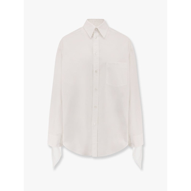 Balenciaga – Camicia Oversize in Cotone con Dettagli Annodati