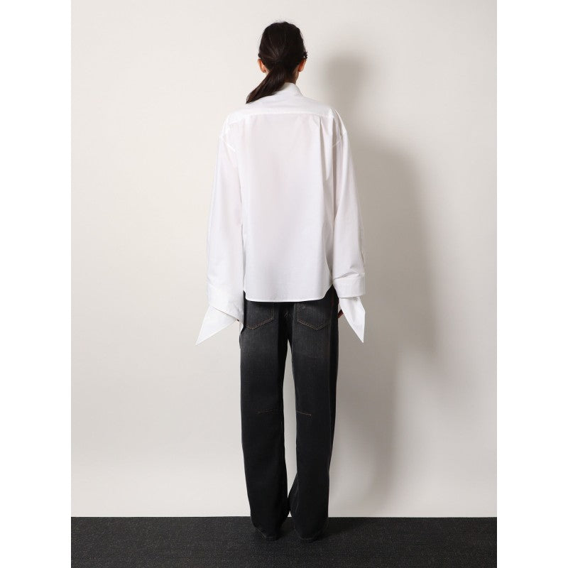 Balenciaga – Camicia Oversize in Cotone con Dettagli Annodati