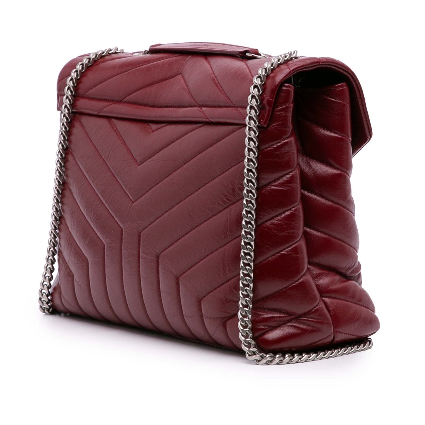 Saint Laurent LouLou Medium in pelle trapuntata – Rosso (2018) - Etoilux