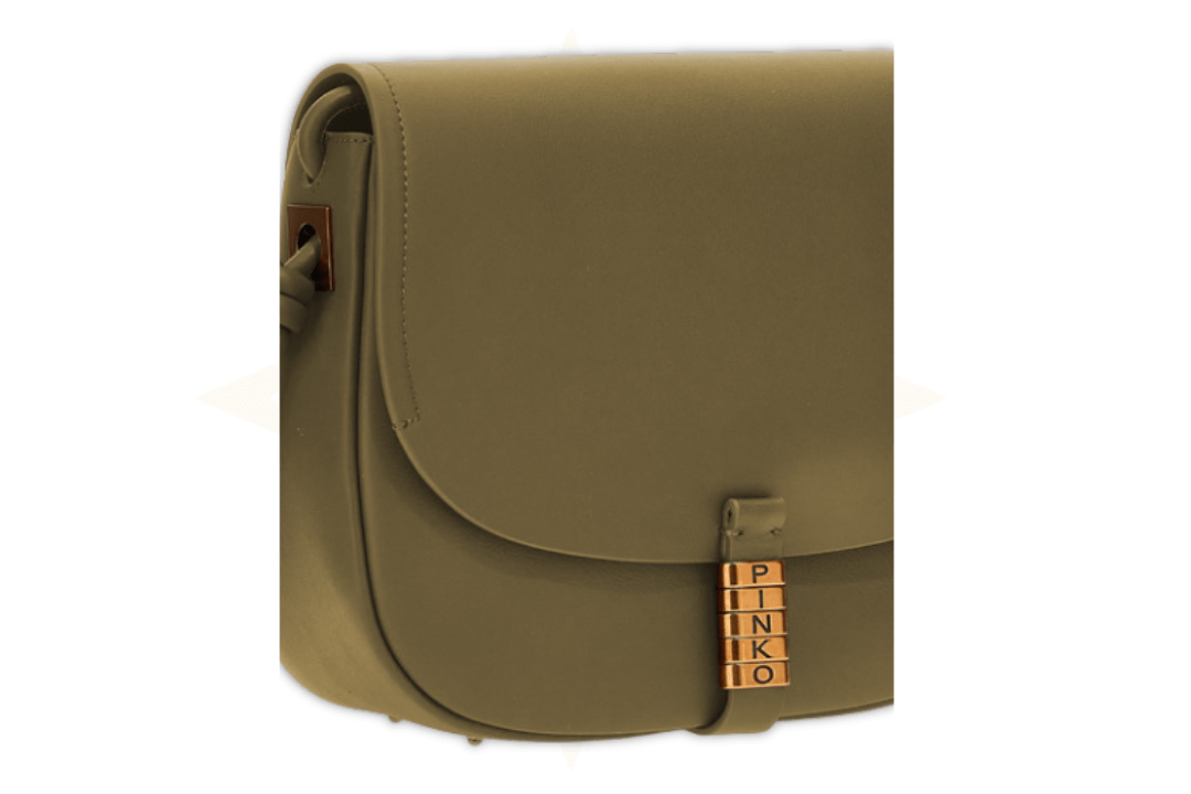 Pinko - Borsa a tracolla "Love Click Mini" in pelle verde oliva - Etoilux