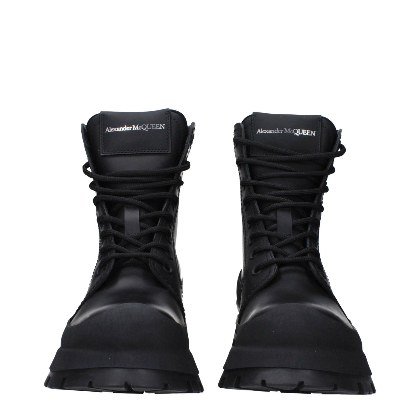 Alexander McQueen – Anfibio in Pelle Nera con Suola Chunky - Etoilux